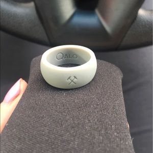 Mens grey silicone wedding ring