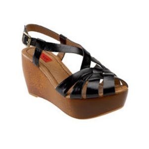 Mix Mooz Gizmo peep toe platform sling back sz 9