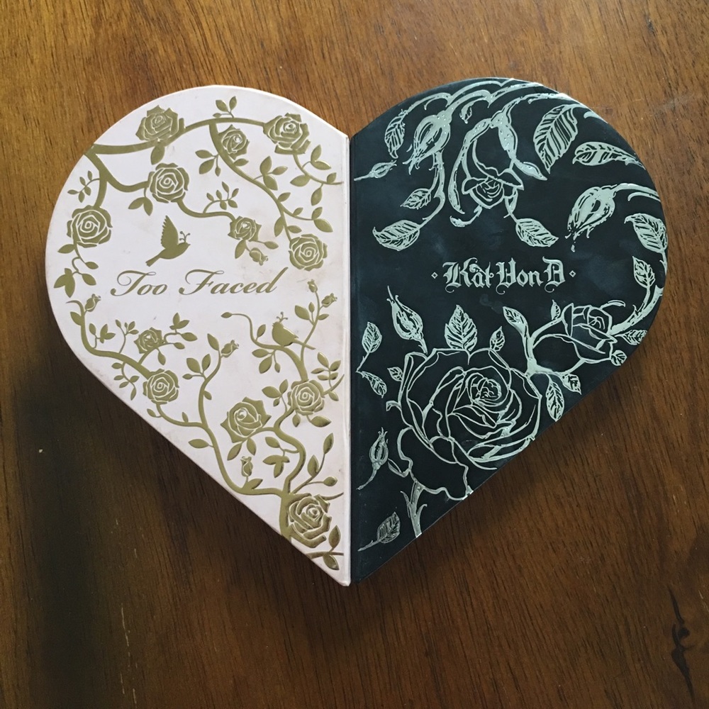 Kat Von D and Too Faced mash up heart palette