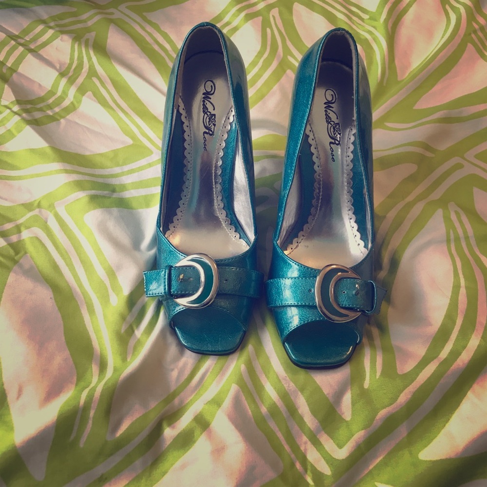 Turquoise heels
