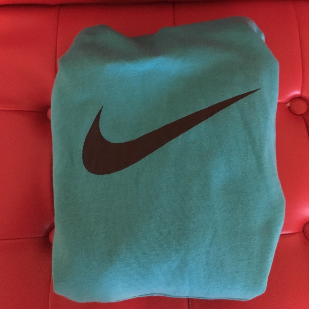 Teal Nike cowl neck hoodie