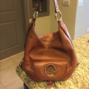 Michael Kors Cognac Leather Hobo Purse