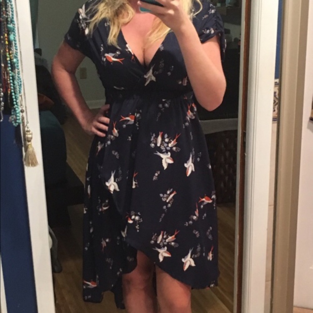 Navy bird dress