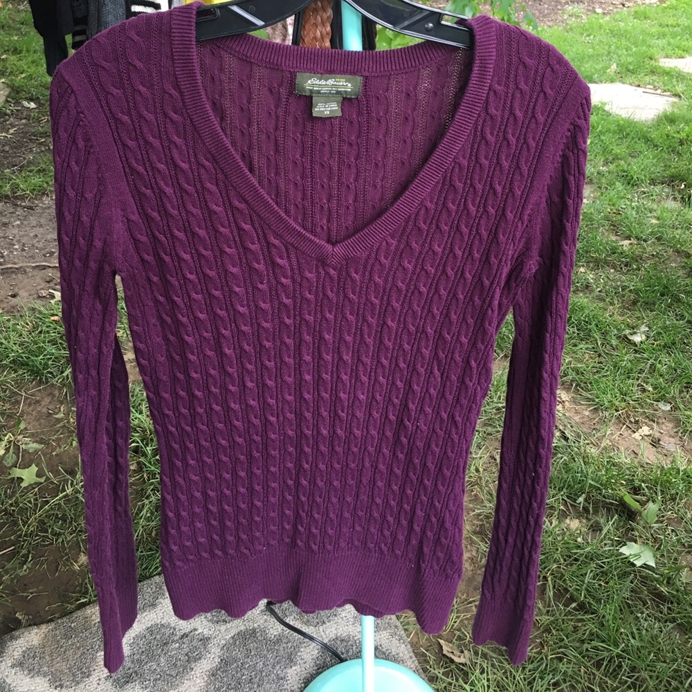 Purple Eddie Bauer Sweater