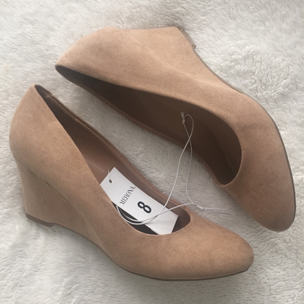 Merona Nude Pump Wedges Size 8 NWT