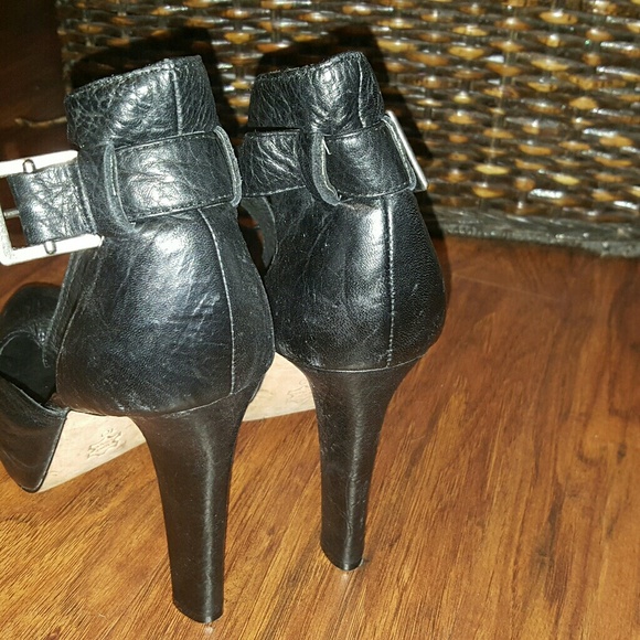 SOLD!!!Dolce Vita Black leather Platform Heels - Picture 4 of 7