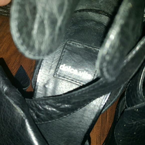 SOLD!!!Dolce Vita Black leather Platform Heels - Picture 7 of 7