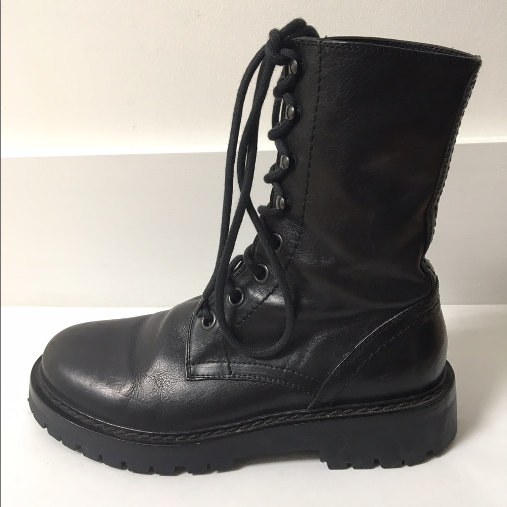 Ann Demeulemeester Round Toe Combat Boots