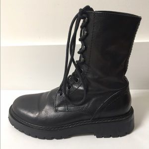 Ann Demeulemeester Round Toe Combat Boots