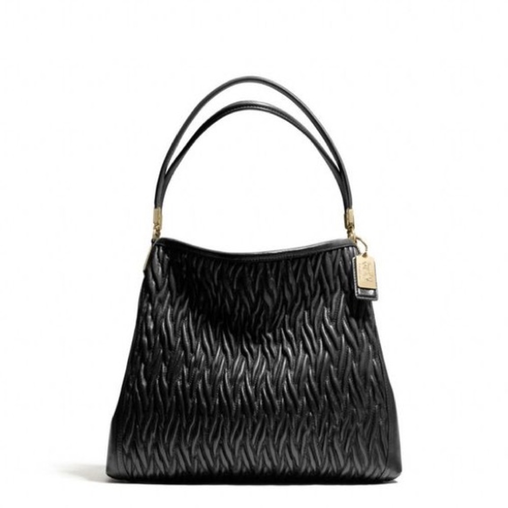 Coach Phoebe Gathered Twisted Leather Purse