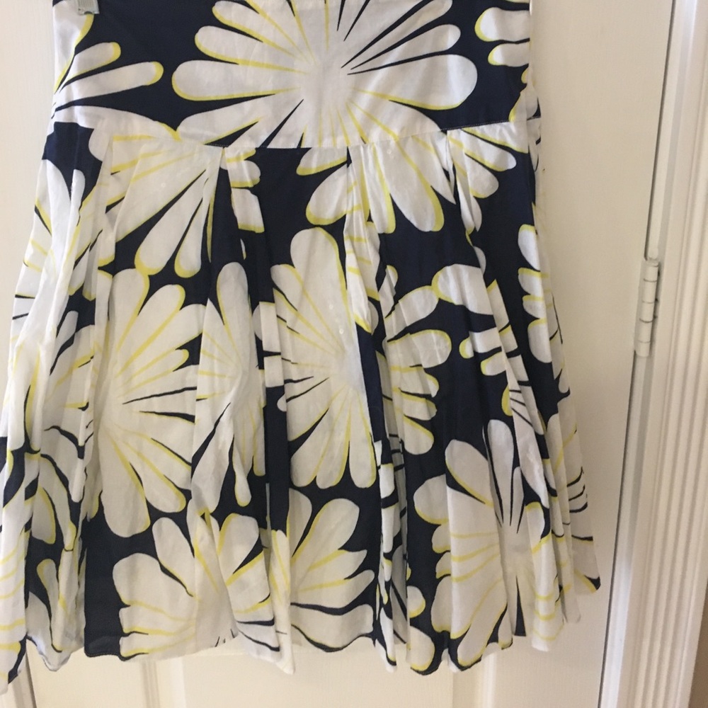 INC flowy blue, white and yellow skirt!