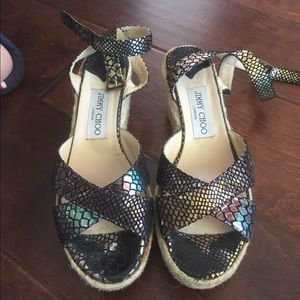 Jimmy Choo strappy wedge sandals