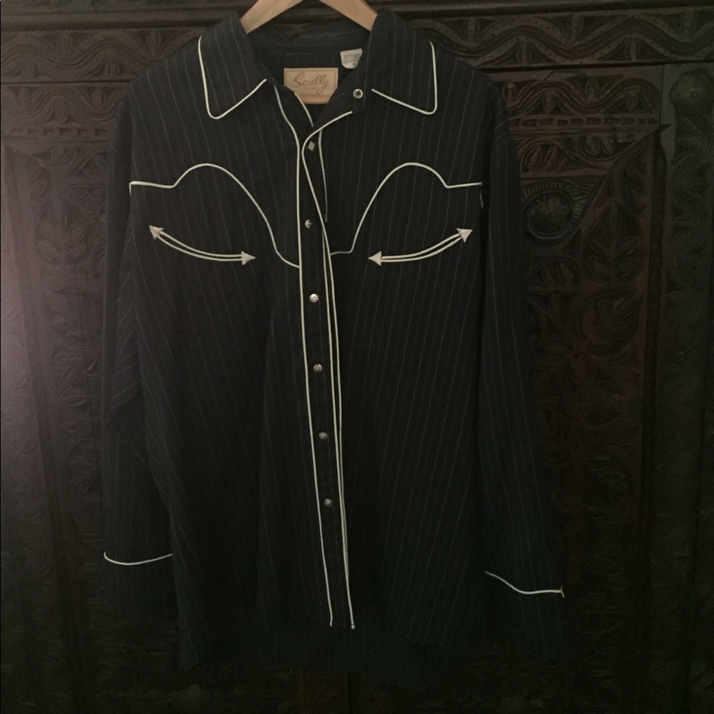 Men's M western style long sleeve shirt