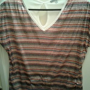 Charlotte Russe colorful sequined top