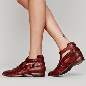 Free People brown ankle booties