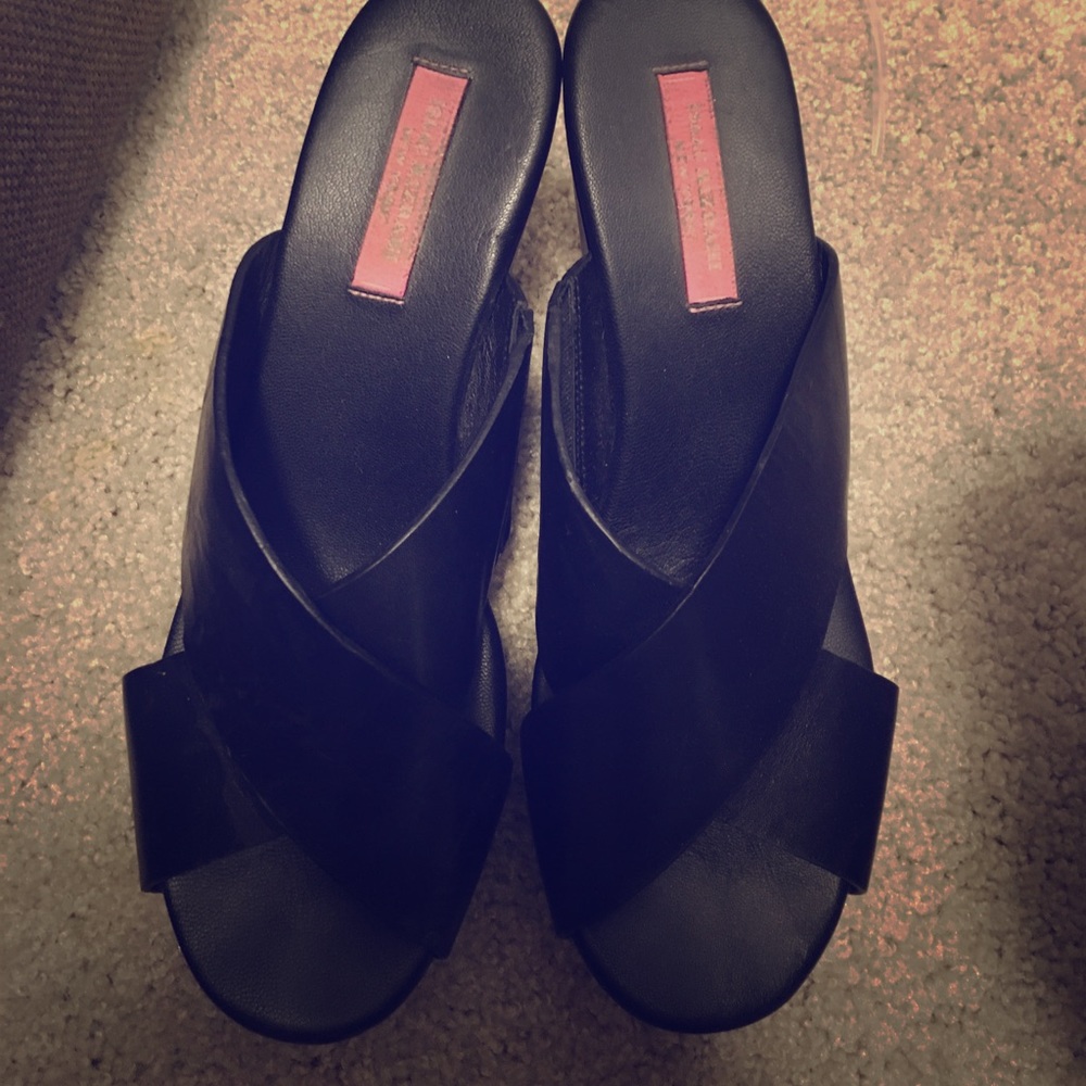Isaac Mizrahi Black Wedges