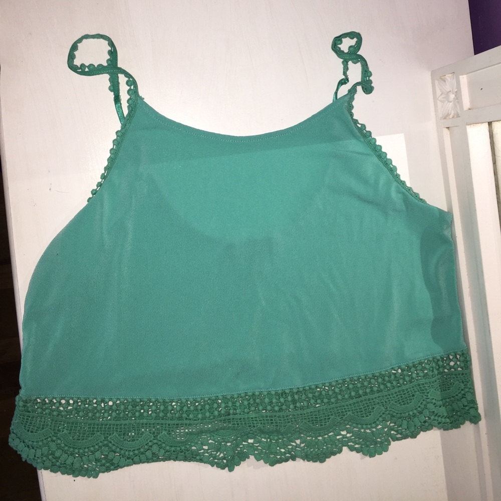 Mason + Mackenzie Turquoise Spaghetti Strap Shirt