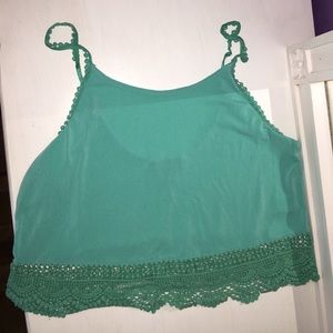 Mason + Mackenzie Turquoise Spaghetti Strap Shirt