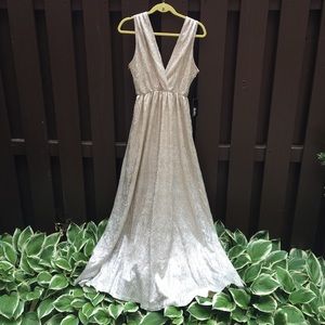 "All that Shimmers is Gold" Floor length dress