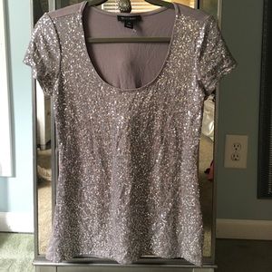 Sparkly scoop neck tee