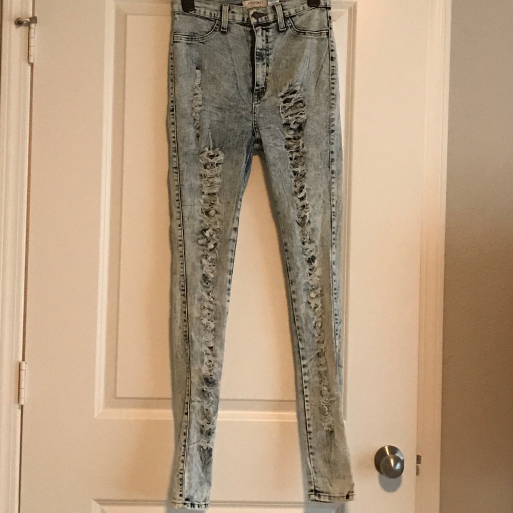 Distressed jeans