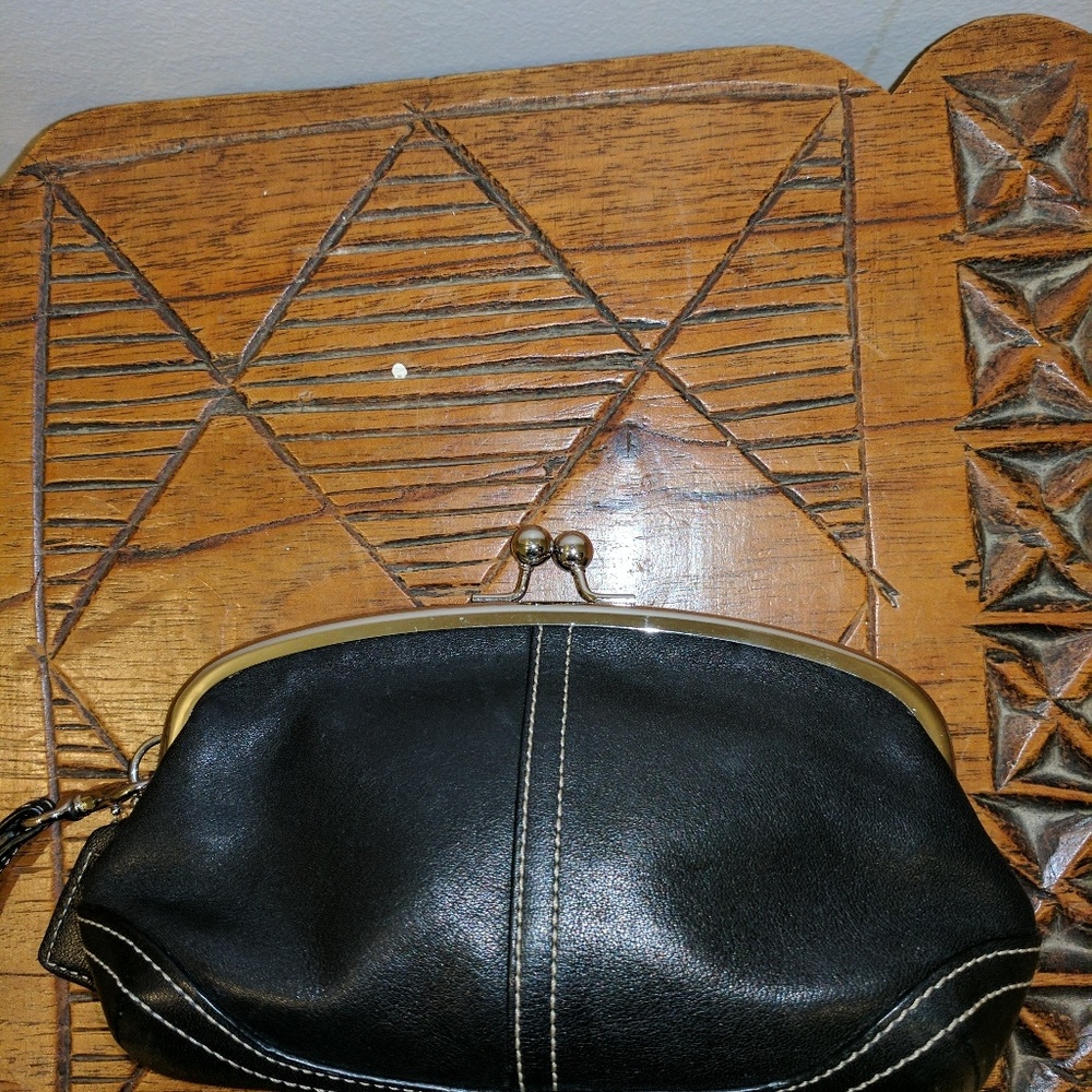 Coach leather authentic wristlet