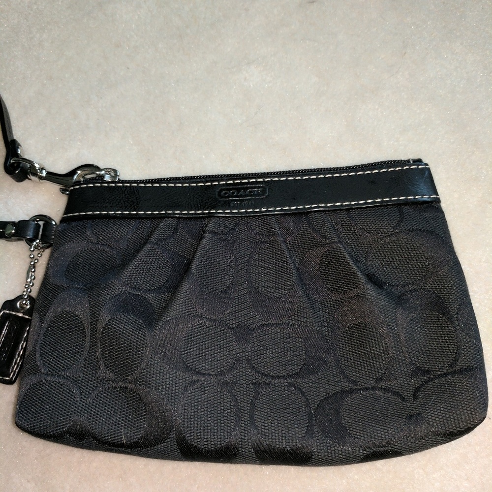Coach fabric wristlet