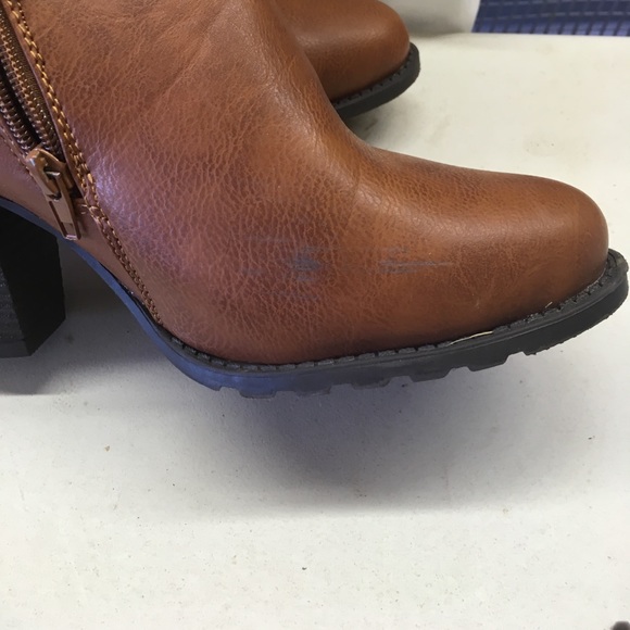 Calf high, faux leather boots - Picture 3 of 3