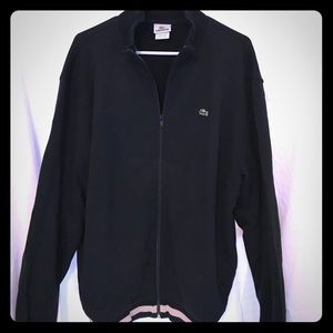 Lacoste full zip black jacket. Size 7 US Size XL.