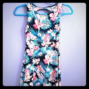 *PINK Tropical Cut-Out Dress*