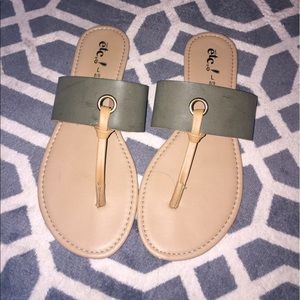 Green sandals. Never worn!