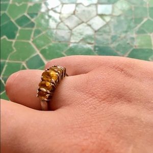 Gorgeous, sparkly vintage citrine ring