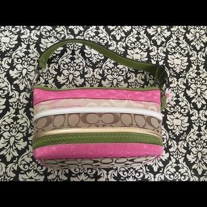 Coach Signature Bleeker Small Striped Hobo