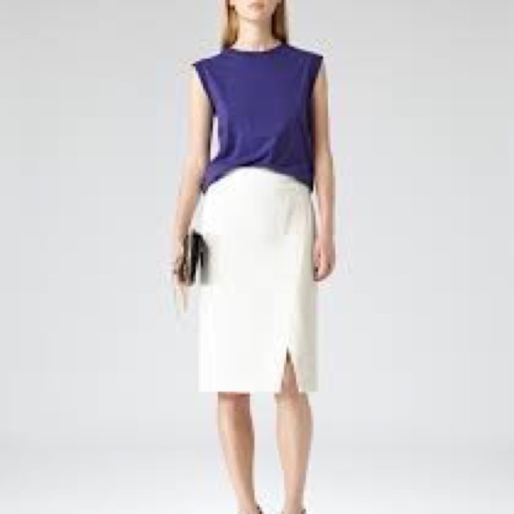 Reiss blue gem piping top