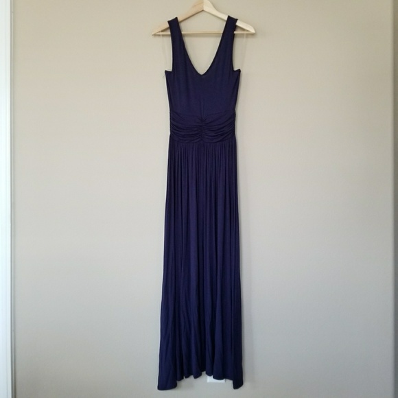 Navy Maxi Waist Dress - Picture 2 of 4