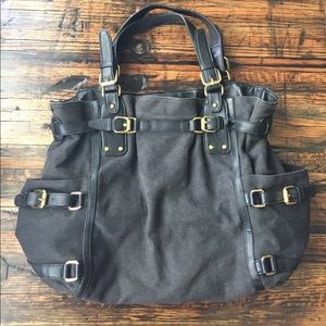 Black & Grey Canvas Tote