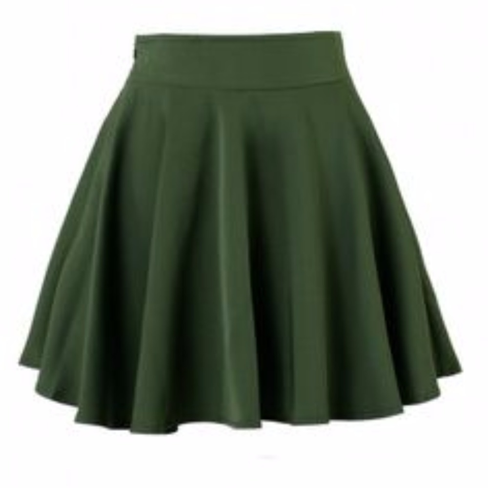 Green Skater Circle Skirt