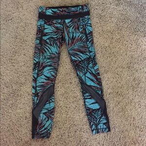 Lululemon athletica Floral leaf print leggings