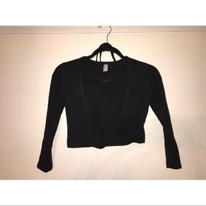 American Apparel wrap crop top