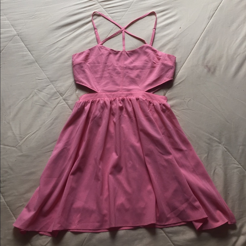 Flowey Cut Out Skater Dress