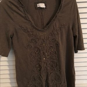 Anthropologie Meadow Rue Scoopneck Top S