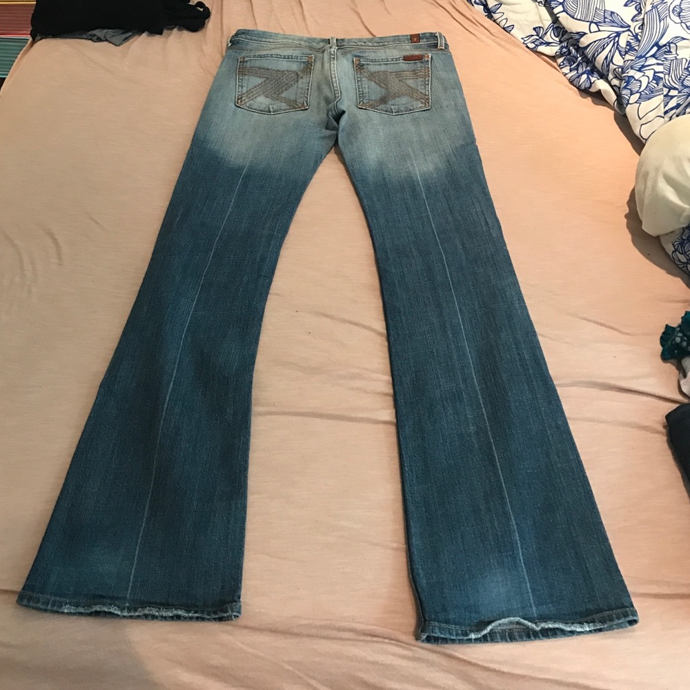 Faded semi flare jeans