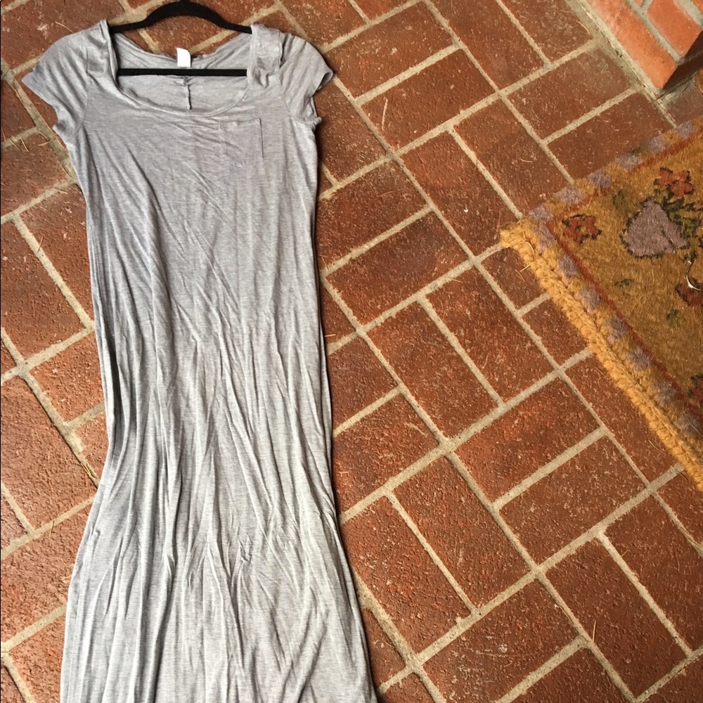 Grey T-Shirt maxi dress