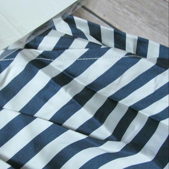 RELISHED Blue & White Striped Flare Midi Skirt - Picture 4 of 5