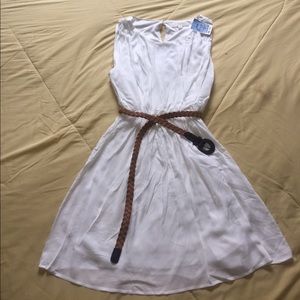 White Summer Dress with Belt