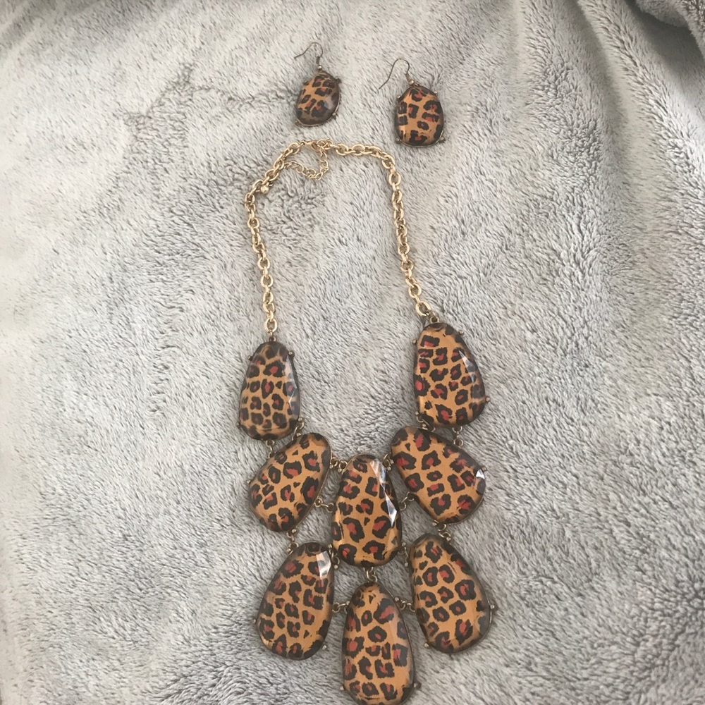 Leopard print Jewelry set