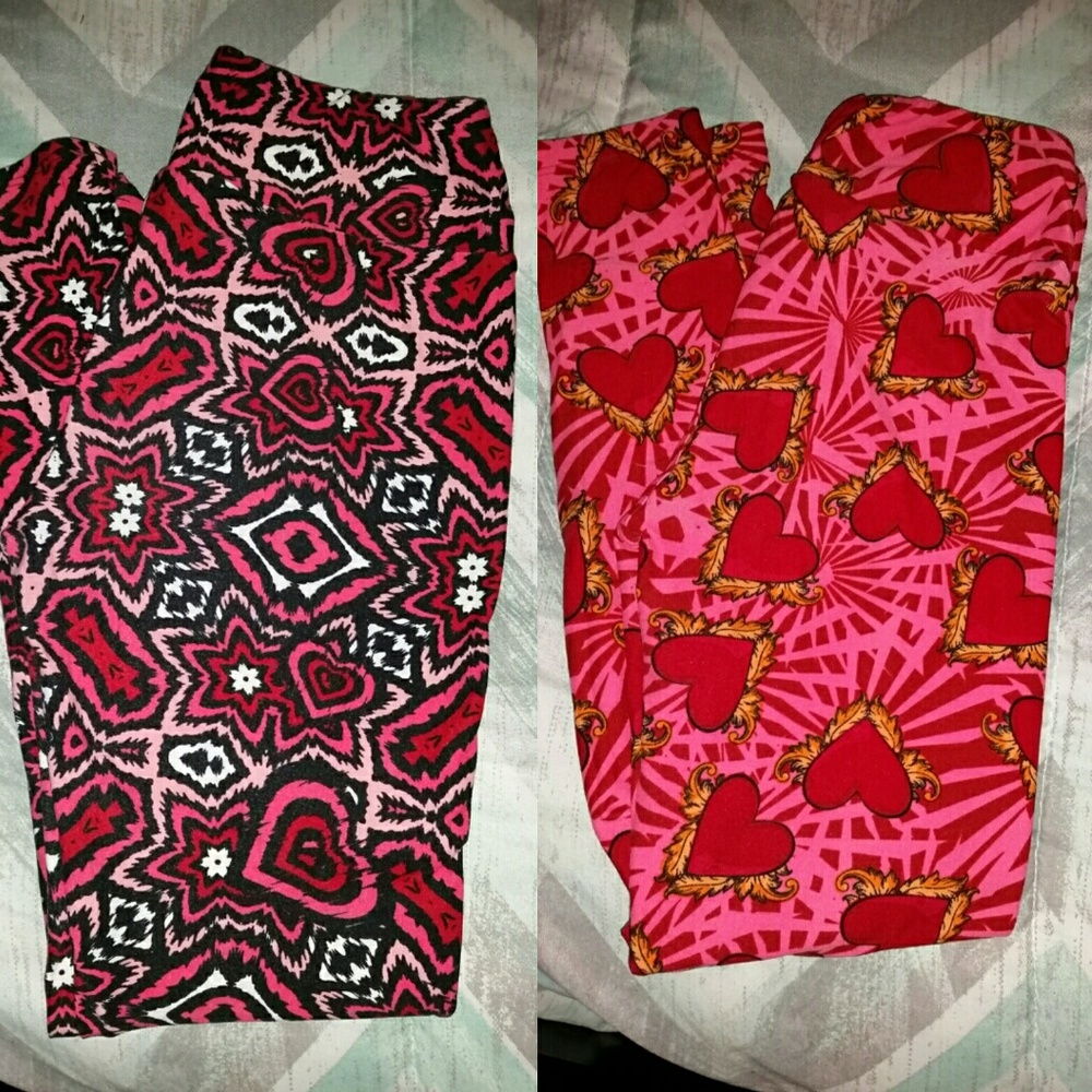 2pk valentine leggings