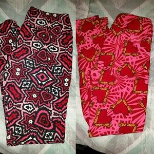 2pk valentine leggings