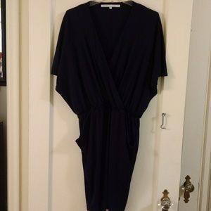 Dark navy dress.