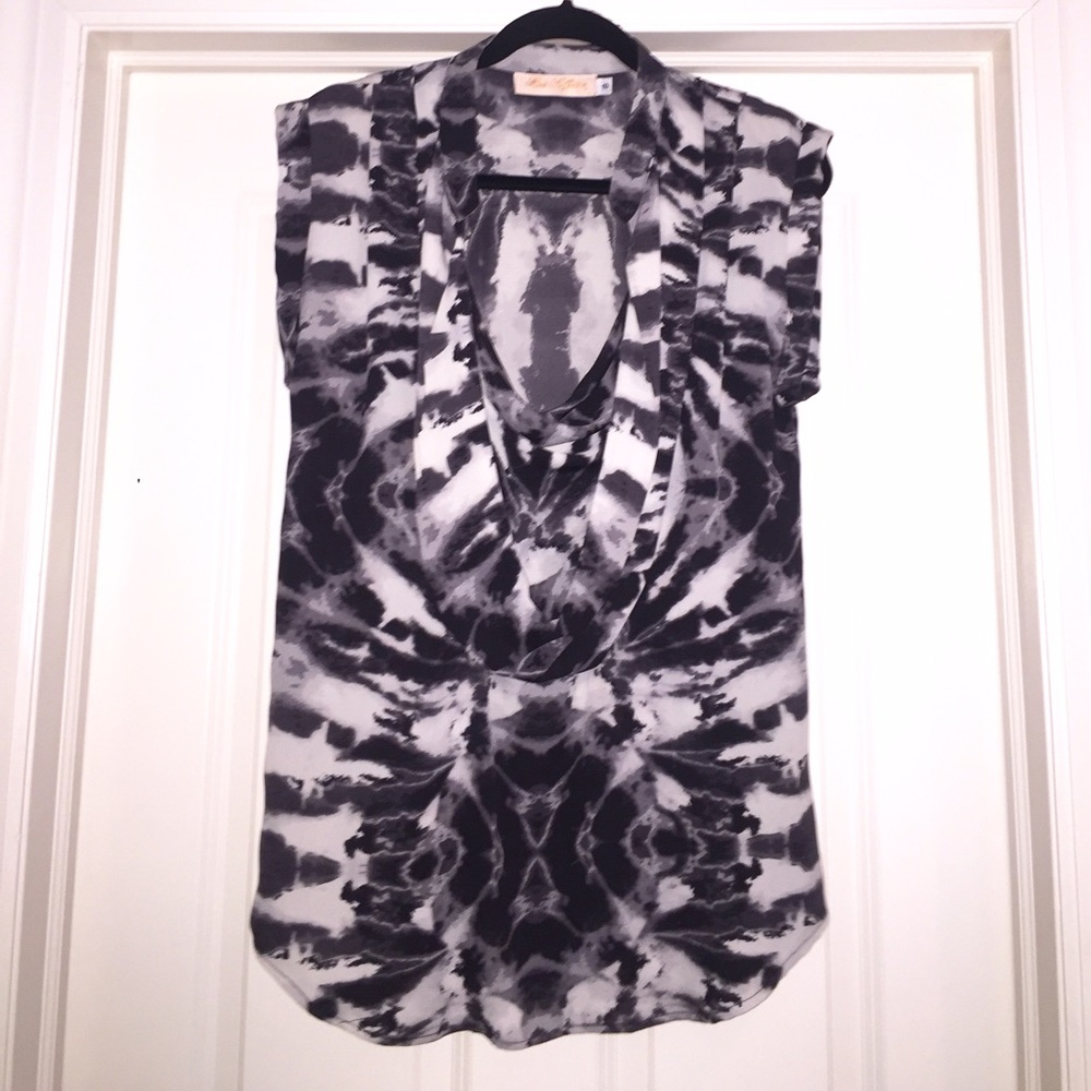 MARA HOFFMAN Cowl Neck Print Top